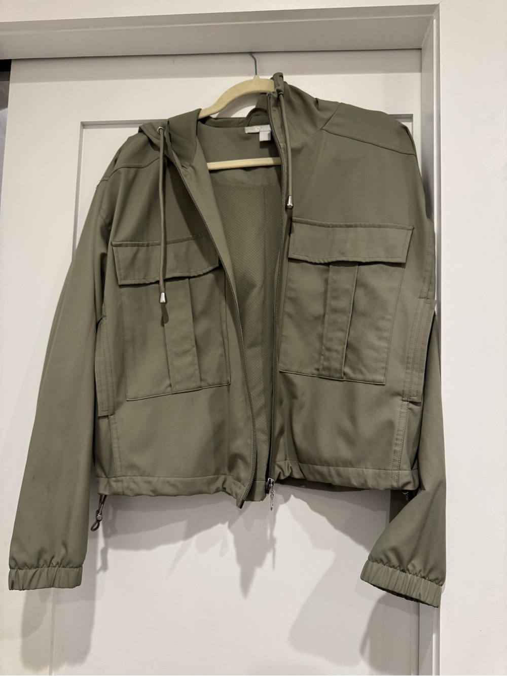 Zella Olive Green Hooded Utility Jacket
